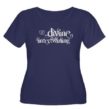 Divine Intertwining Dark Plus Size Scoop Neck T-Shirt - Image 2