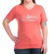 Divine Intertwining Ladies Dark V-Neck T-Shirt - Image 4