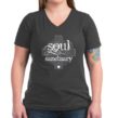 Soul Sanctuary Women’s Dark V-Neck T-Shirt-Light Ink - Image 3