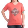 Soul Sanctuary Women’s Dark V-Neck T-Shirt-Light Ink - Image 4