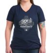 Soul Sanctuary Women’s Dark V-Neck T-Shirt-Light Ink - Image 6