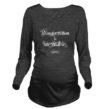 Transformation is Inevitable Long Sleeve Maternity Dark T-Shirt With White Ink - Image 2