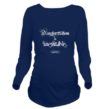 Transformation is Inevitable Long Sleeve Maternity Dark T-Shirt With White Ink - Image 4